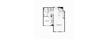 bedroom floor plan | the madison at ballston station at The Boro, Virginia