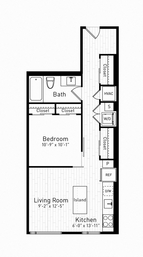 bedroom floor plan | luxury apartments in brooklyn heights | the mille brookhaven at The Boro, Tysons, 22102