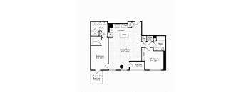 bedroom floor plan | luxury apartments in towson md | the southerly at The Boro, Tysons