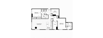 bedroom floor plan | the madison at ballston station at The Boro, Tysons, VA