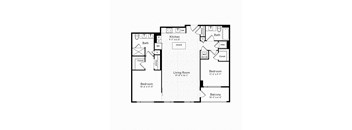 bedroom floor plan | the madison at ballston station at The Boro, Tysons, VA