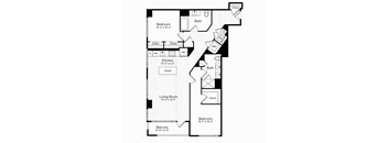 bedroom floor plan | luxury apartments in towson md | the southerly at The Boro, Tysons Virginia