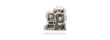 Braddock 1 BR Floor Plan at Lincoln Old Town, Alexandria, 22314