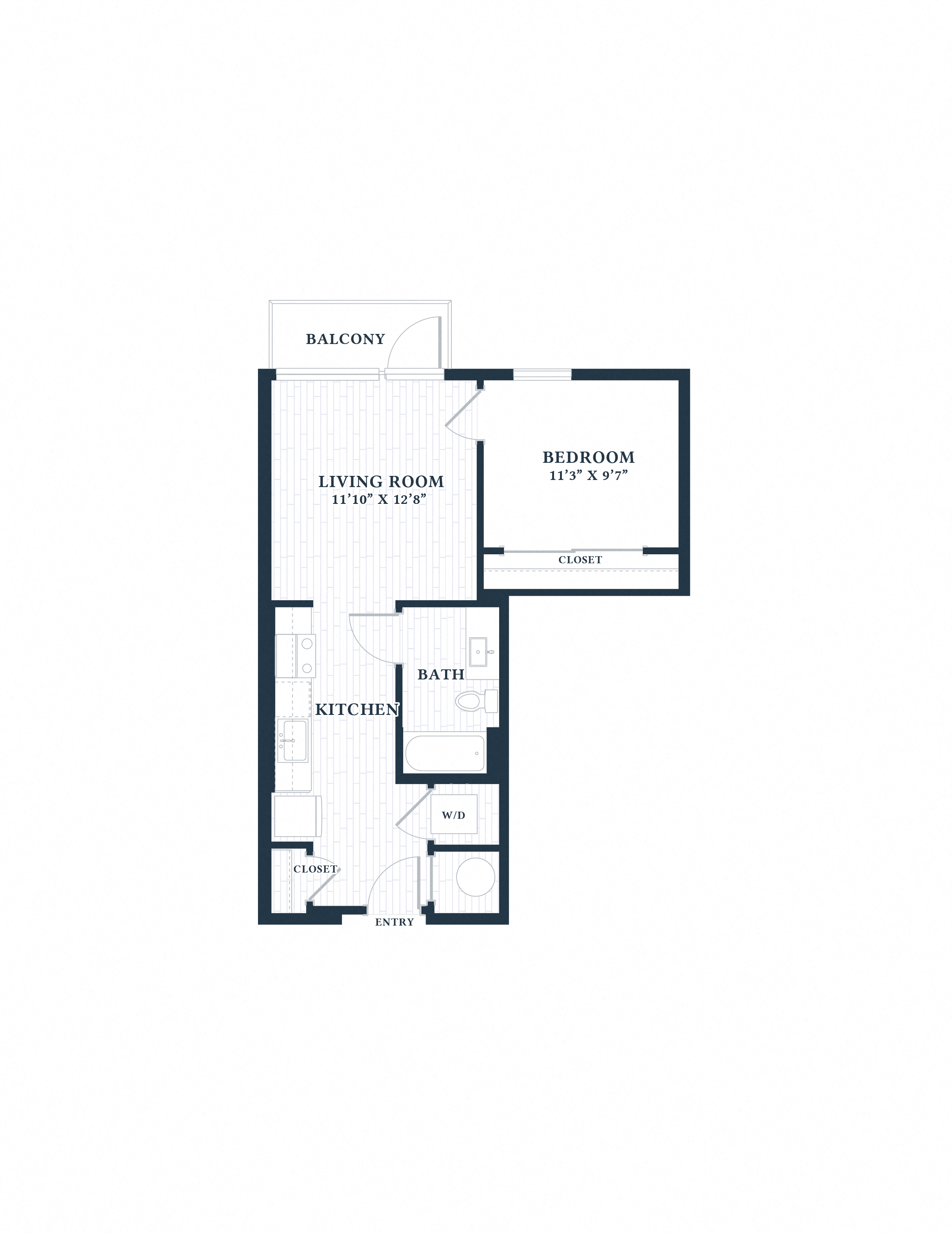 A1A Floor Plan at Brentford at The Mile, Tysons, Virginia
