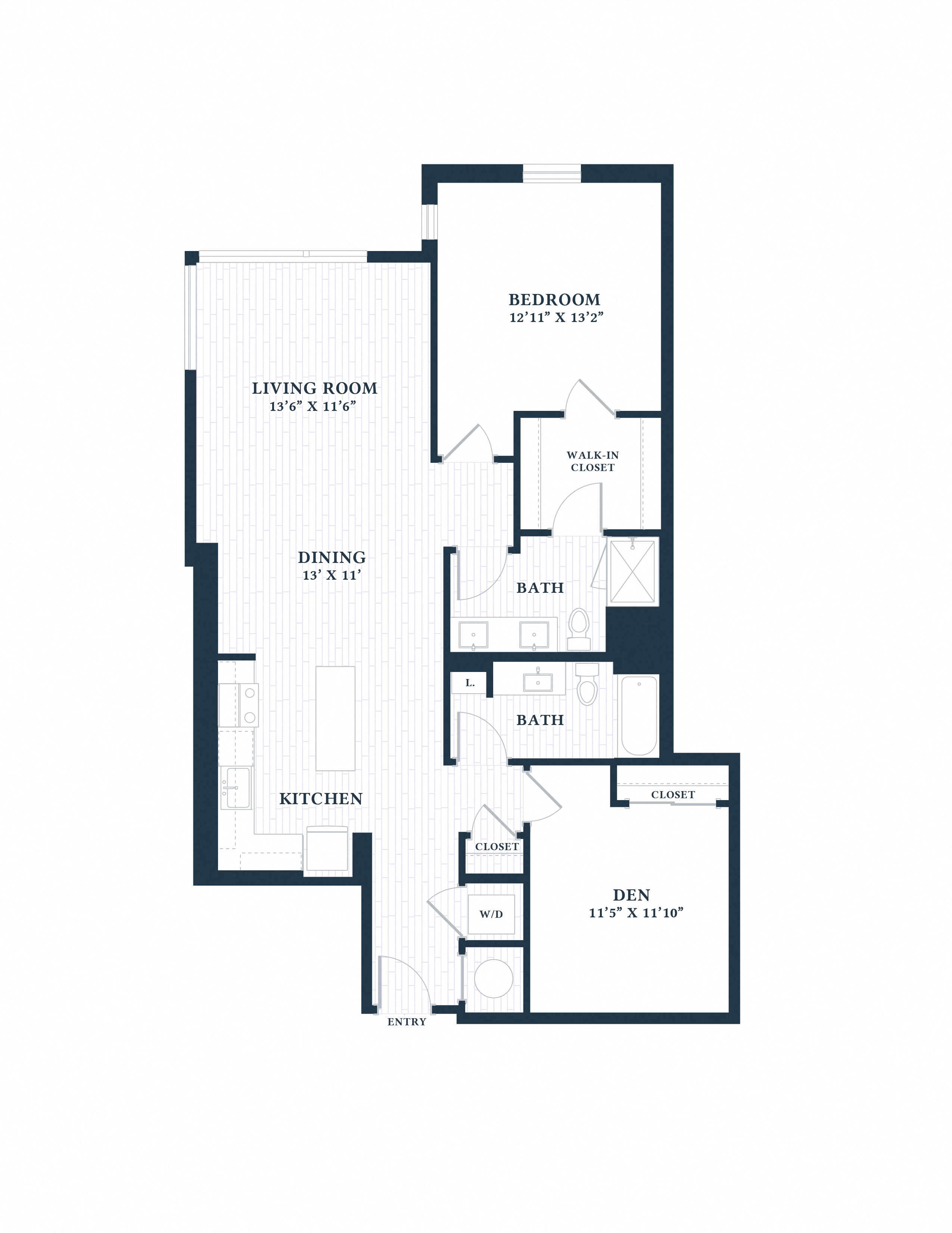 bedroom floor plan | luxury apartments in towson md | the southerly at Brentford at The Mile, Tysons, VA