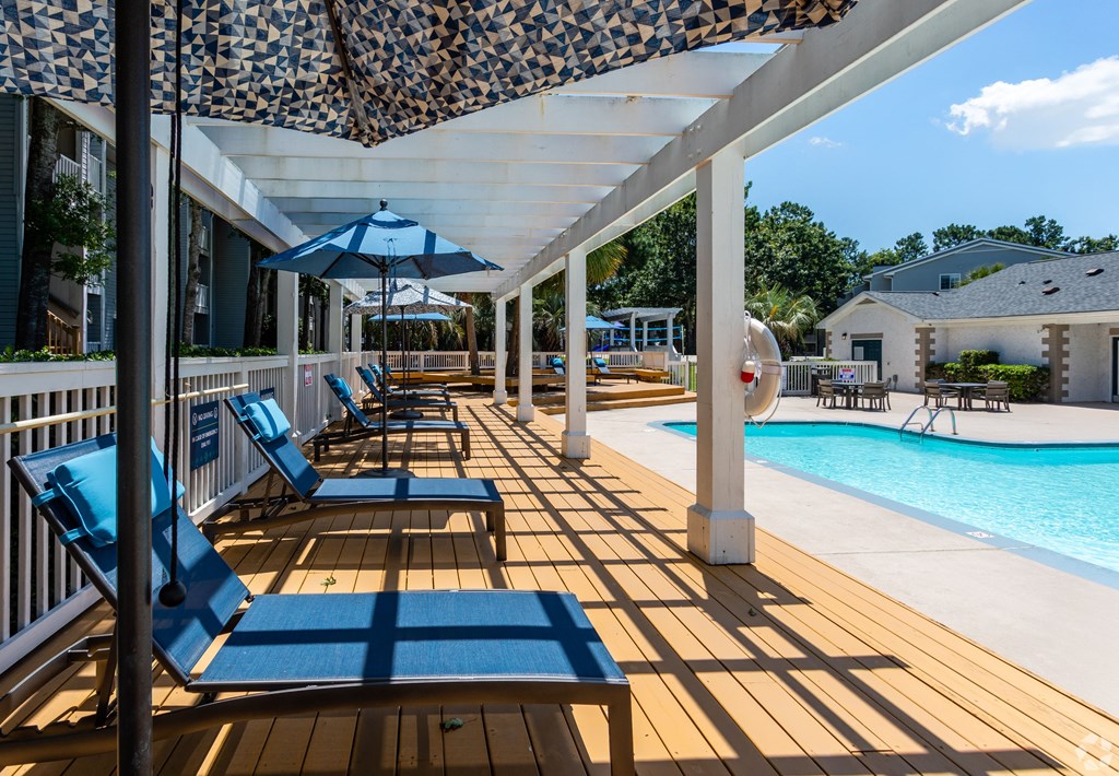 Poolside Lounge Area at St. Andrews Reserve, Wilmington, NC