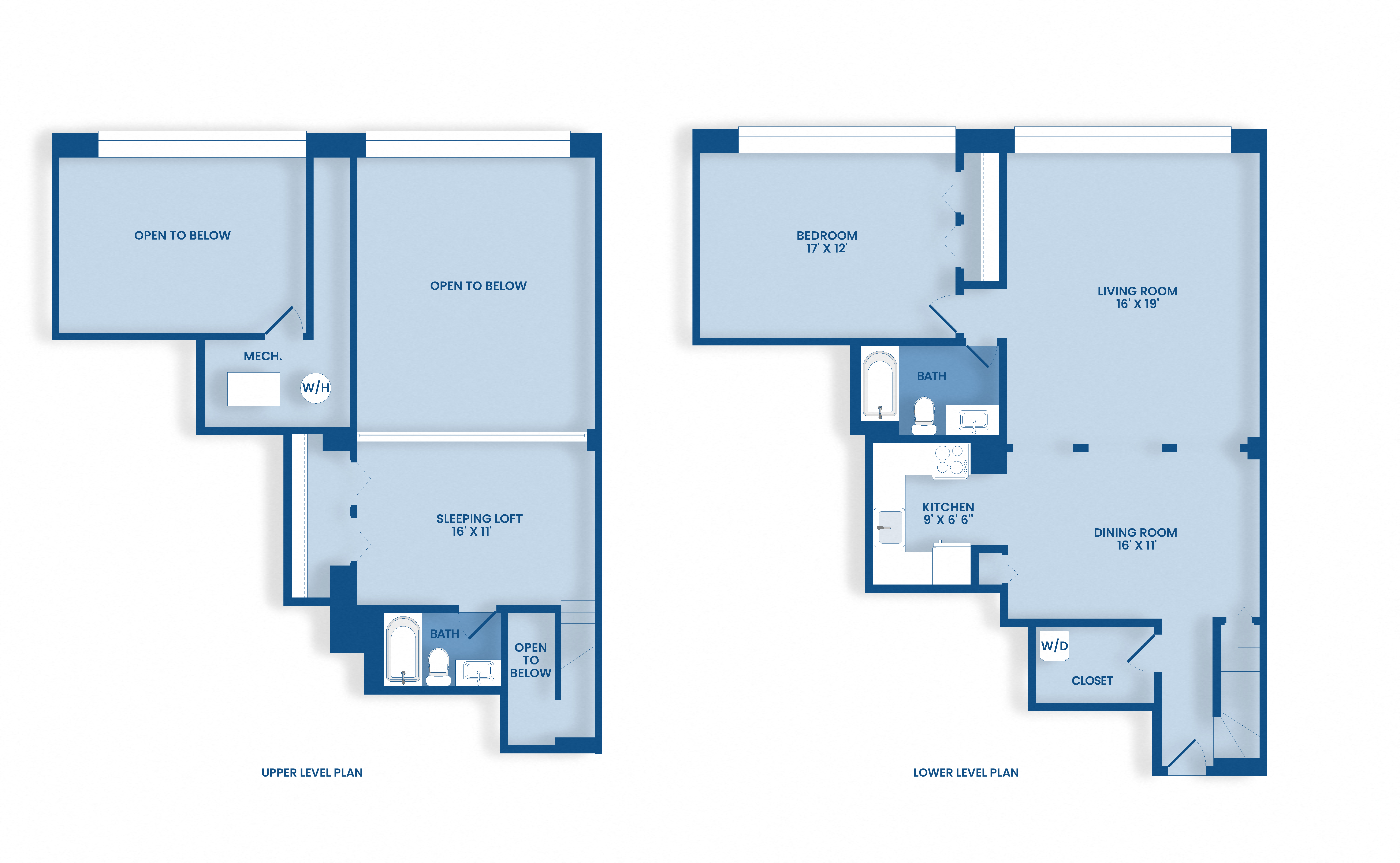 C1 Floor Plan at Tindeco Wharf, Baltimore, Maryland