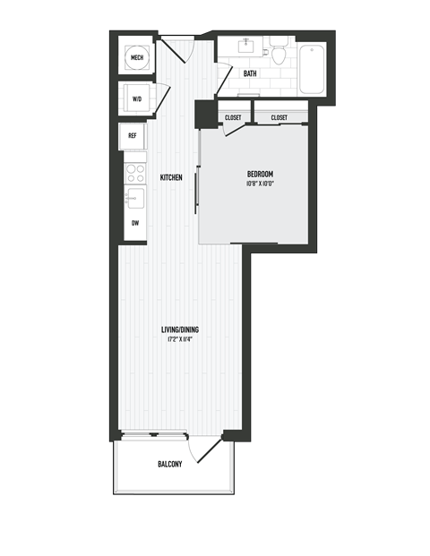 A04 Floor Plan at Coda at Bryant Street, Washington, DC 20002