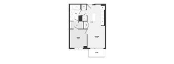 A08 Floor Plan at Coda at Bryant Street, Washington, 20002