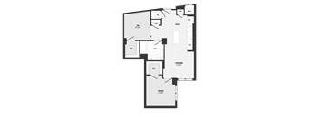 B02 Type A Floor Plan at Coda at Bryant Street, Washington, 20002