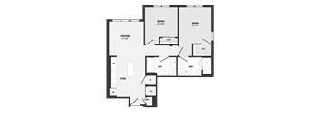 C06-Type A Floor Plan at Coda at Bryant Street, Washington