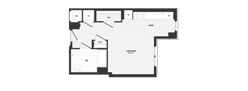 E02 Type A Floor Plan at Coda at Bryant Street, District of Columbia