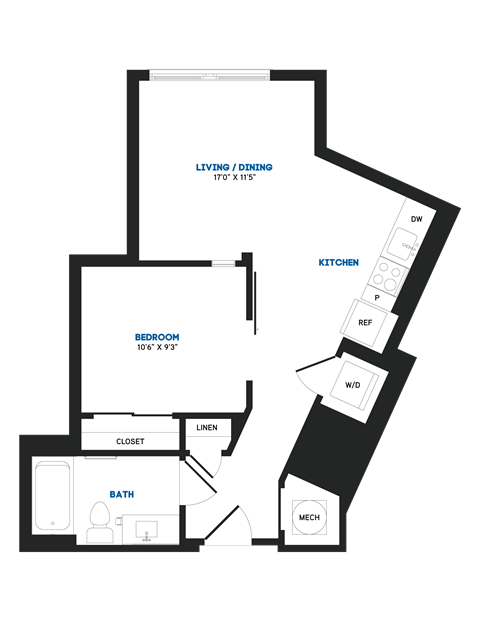 A01 Floor Plan at The Chase at Bryant Street, Washington District of Columbia