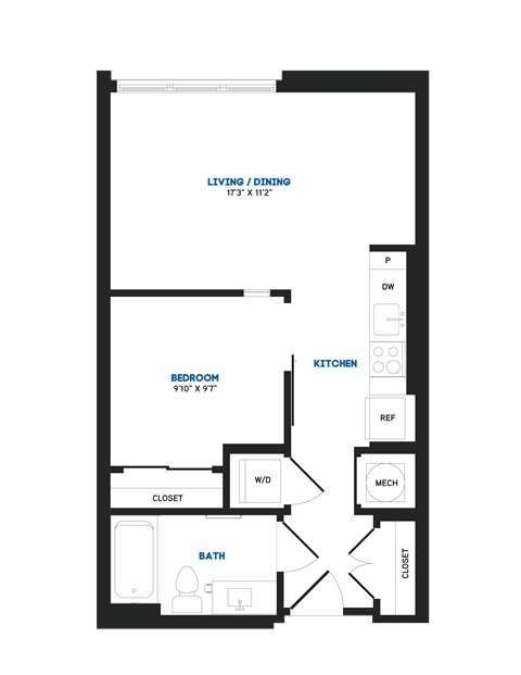 A02 Floor Plan at The Chase at Bryant Street, Washington