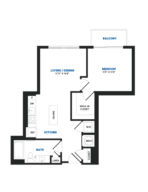 A05 Floor Plan at The Chase at Bryant Street, Washington, DC