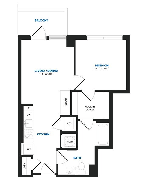 A07P Floor Plan at The Chase at Bryant Street, District of Columbia
