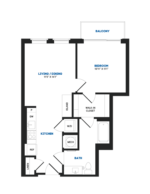 A07 Floor Plan at The Chase at Bryant Street, Washington