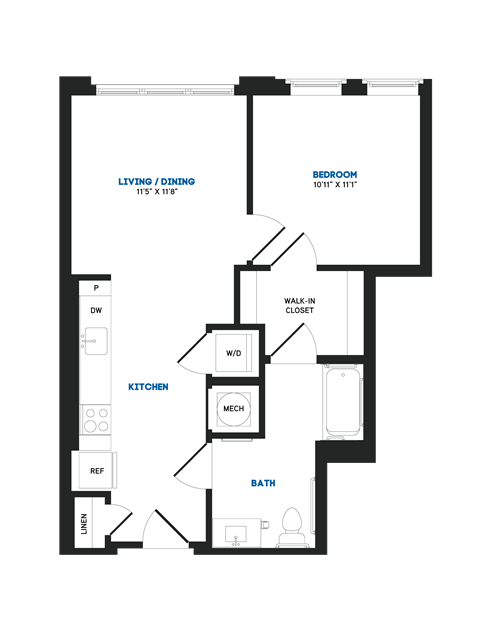 A07 Floor Plan at The Chase at Bryant Street, District of Columbia, 20002
