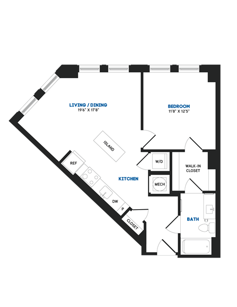 A08P Floor Plan at The Chase at Bryant Street, Washington District of Columbia