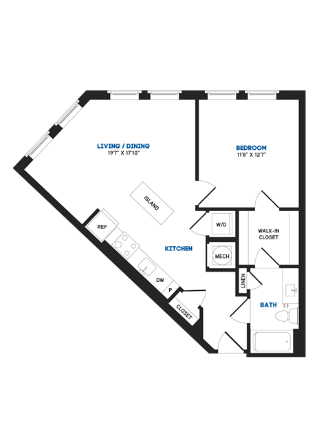A08 Floor Plan at The Chase at Bryant Street, Washington