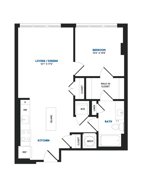 A09AP Floor Plan at The Chase at Bryant Street, Washington, DC 20002