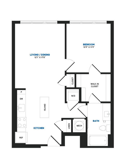 A09C Floor Plan at The Chase at Bryant Street, Washington, 20002