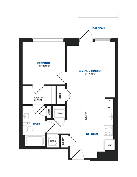 A09CP Floor Plan at The Chase at Bryant Street, Washington
