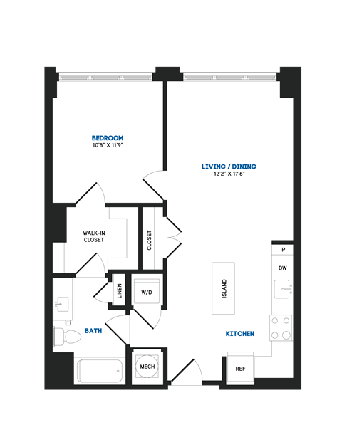 A09P Floor Plan at The Chase at Bryant Street, District of Columbia