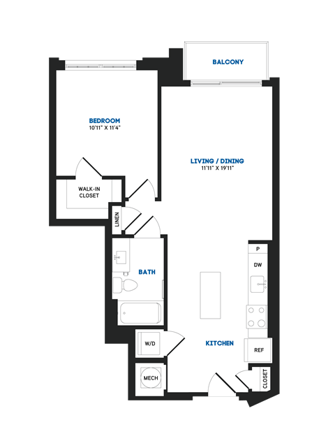 A11 Floor Plan at The Chase at Bryant Street, Washington District of Columbia