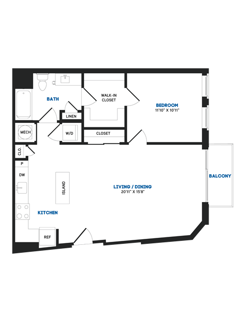 A12 Floor Plan at The Chase at Bryant Street, Washington, 20002