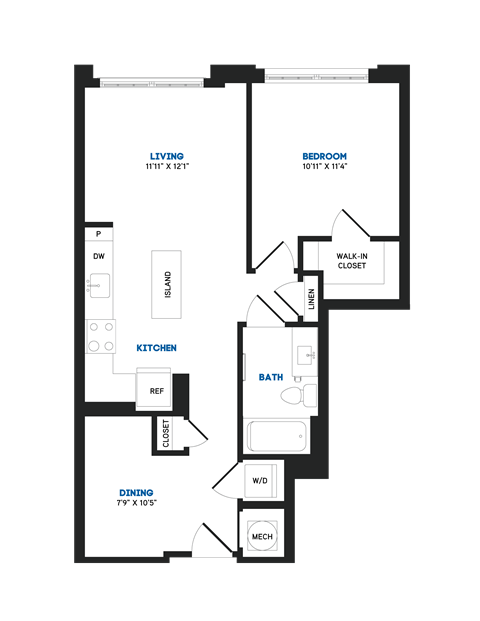 A14 Floor Plan at The Chase at Bryant Street, Washington, 20002