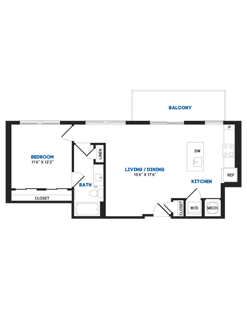 A19 Floor Plan at The Chase at Bryant Street, Washington, 20002