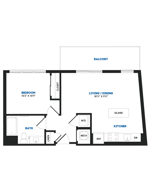 A21 Floor Plan at The Chase at Bryant Street, Washington, DC 20002