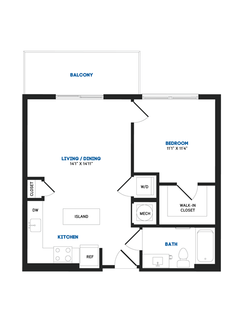A22 Floor Plan at The Chase at Bryant Street, Washington, DC