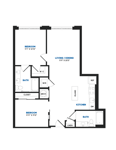 B02 Floor Plan at The Chase at Bryant Street, Washington