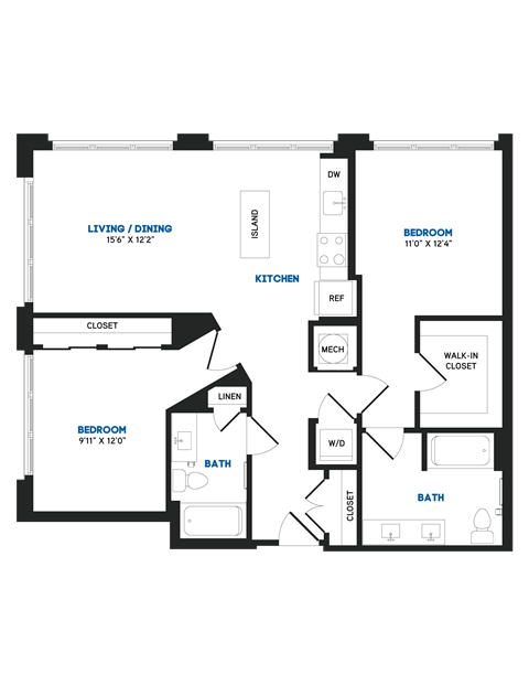C06 Floor Plan at The Chase at Bryant Street, District of Columbia, 20002