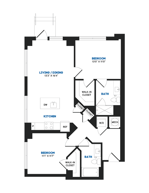 C07P Floor Plan at The Chase at Bryant Street, Washington, DC 20002