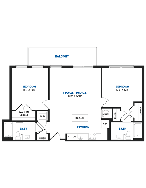 C18 PH Floor Plan at The Chase at Bryant Street, Washington, DC
