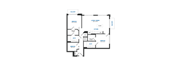 D02 Floor Plan at The Chase at Bryant Street, Washington