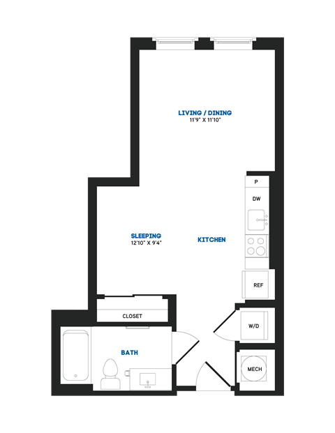 S01 Floor Plan at The Chase at Bryant Street, District of Columbia