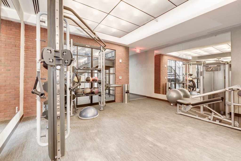 the gym at the flats at obsidian