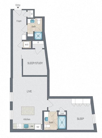 an illustration of a floor plan of a house
