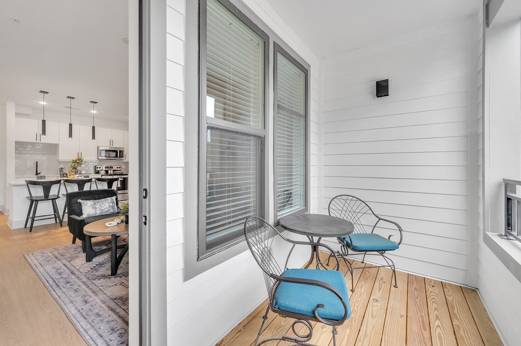 balcony at Metropolitan at the Riverwalk, North Carolina