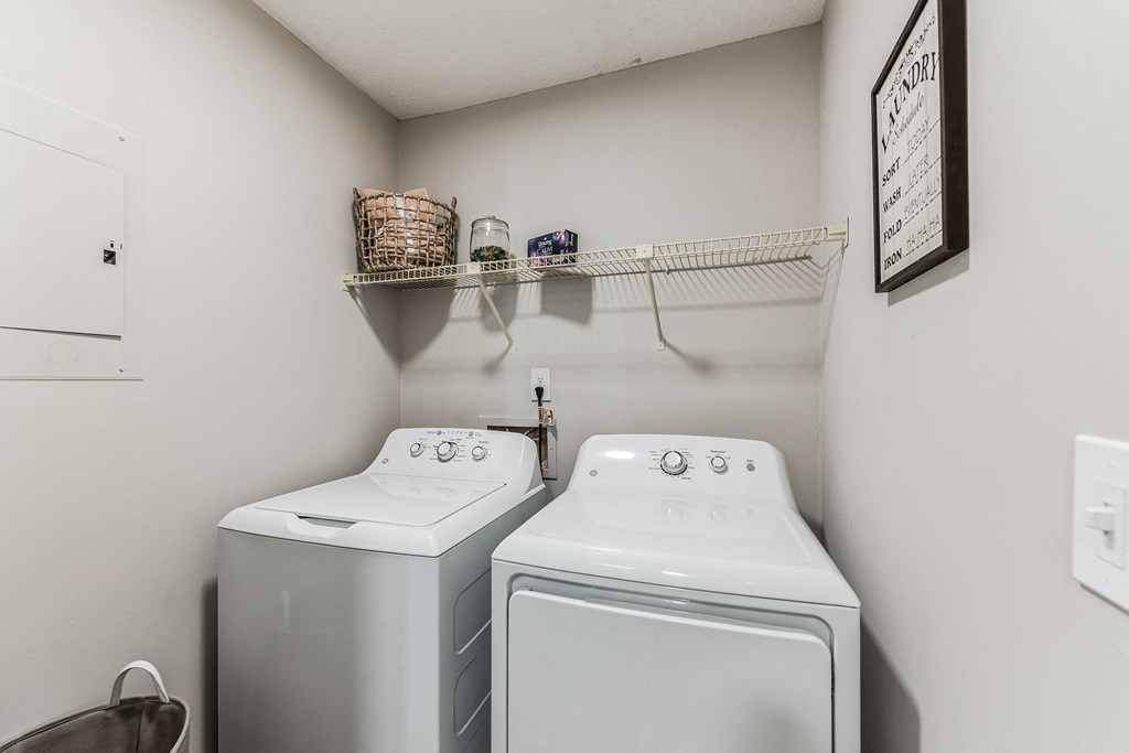 a washer and dryer in the laundry room at Brampton Moors, Cary