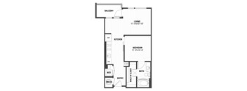 A2 Floor Plan at The William, Chantilly, VA