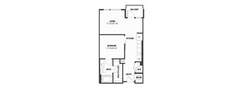 A2 Floor Plan at The William, Chantilly, 20152