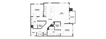 B3 ANSI Floor Plan at The William, Virginiaa, 20152