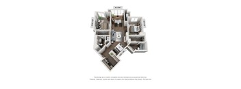 Dominion 2 BR Floor Plan at Lincoln Old Town, Alexandria, 22314