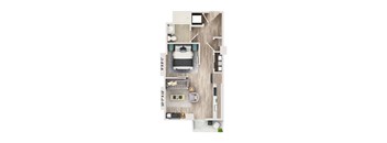 A2A Floor Plan at Elysium Fourteen Apartments in Washington, DC 20009