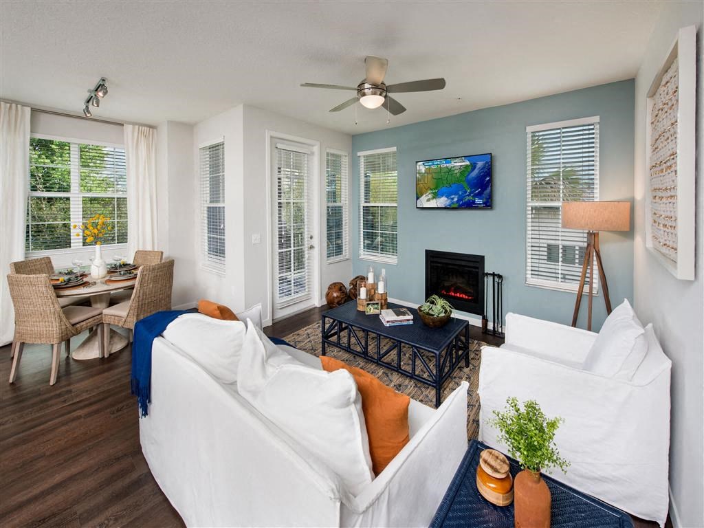 Decorated Living Room at Town Trelago, Maitland, Florida